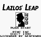 Lazlo's Leap title screen for GameBoy